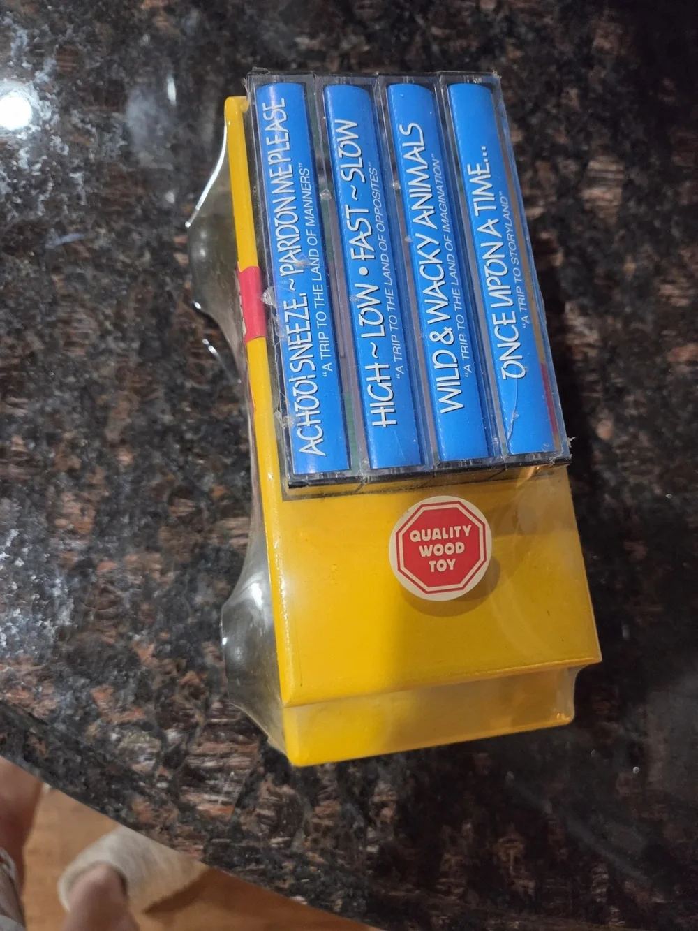 Kids Toy - Yellow Play Bus with Red Wheels